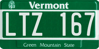VT license plate LTZ167