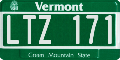 VT license plate LTZ171