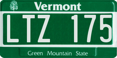 VT license plate LTZ175