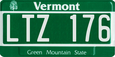 VT license plate LTZ176