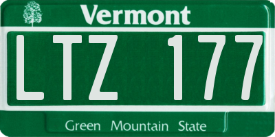 VT license plate LTZ177