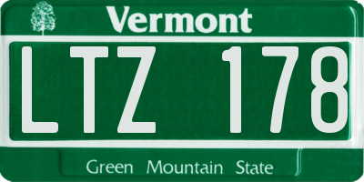 VT license plate LTZ178
