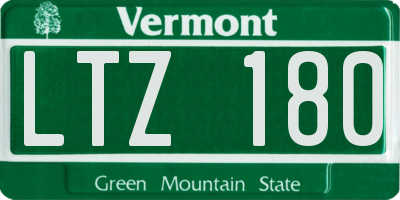 VT license plate LTZ180