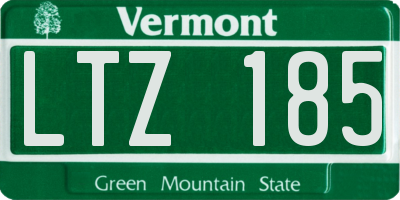 VT license plate LTZ185