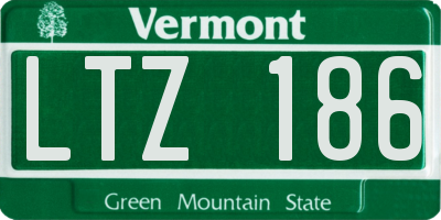 VT license plate LTZ186