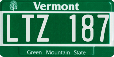 VT license plate LTZ187