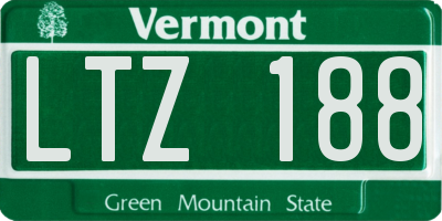 VT license plate LTZ188