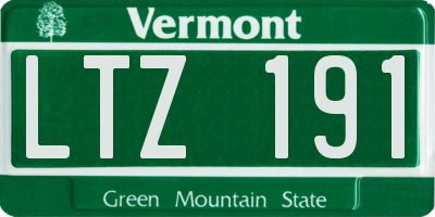 VT license plate LTZ191