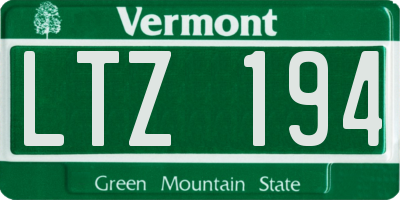 VT license plate LTZ194