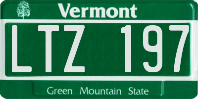 VT license plate LTZ197