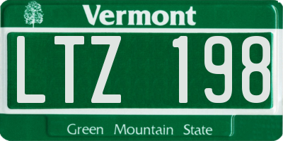 VT license plate LTZ198