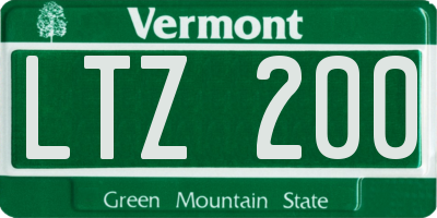 VT license plate LTZ200
