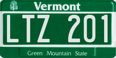 VT license plate LTZ201