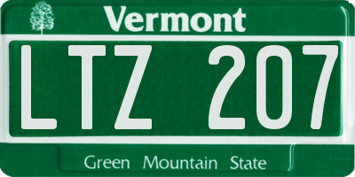 VT license plate LTZ207