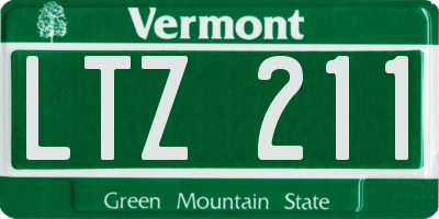 VT license plate LTZ211