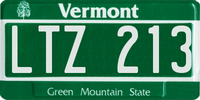 VT license plate LTZ213