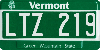 VT license plate LTZ219