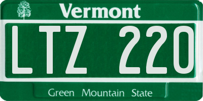 VT license plate LTZ220