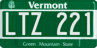 VT license plate LTZ221