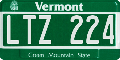 VT license plate LTZ224