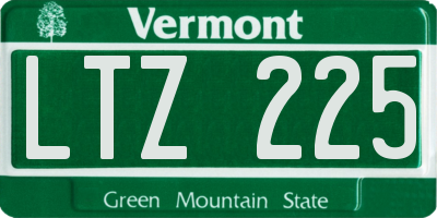 VT license plate LTZ225