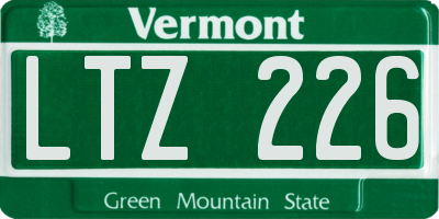 VT license plate LTZ226