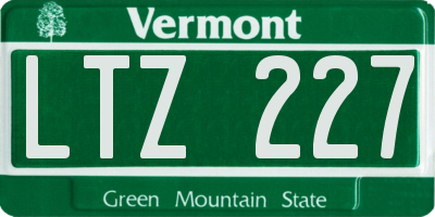 VT license plate LTZ227