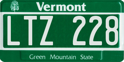 VT license plate LTZ228