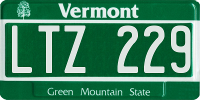 VT license plate LTZ229