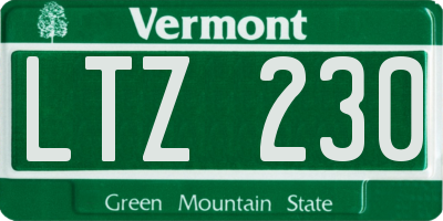 VT license plate LTZ230