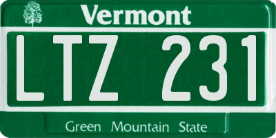 VT license plate LTZ231