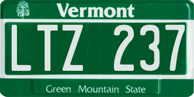 VT license plate LTZ237