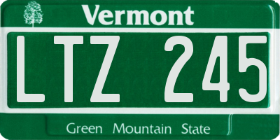 VT license plate LTZ245