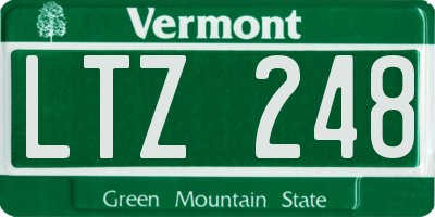 VT license plate LTZ248