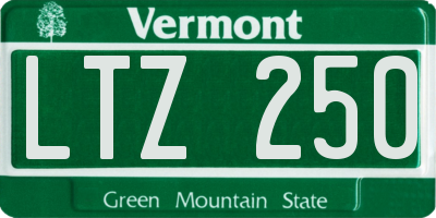 VT license plate LTZ250