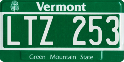 VT license plate LTZ253