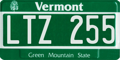 VT license plate LTZ255