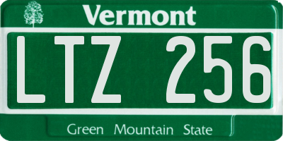 VT license plate LTZ256