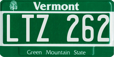 VT license plate LTZ262