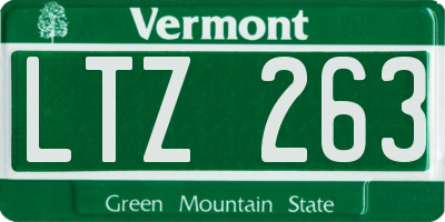 VT license plate LTZ263