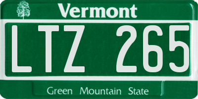 VT license plate LTZ265