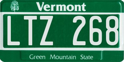 VT license plate LTZ268