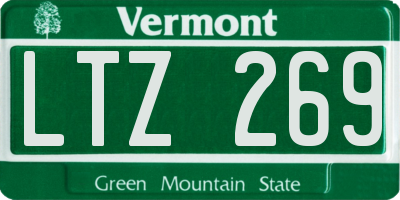VT license plate LTZ269