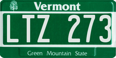 VT license plate LTZ273