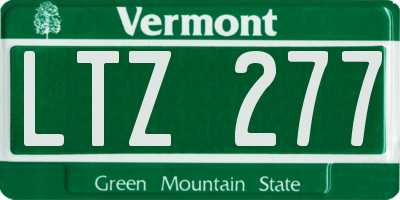 VT license plate LTZ277