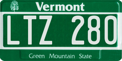 VT license plate LTZ280