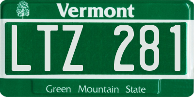 VT license plate LTZ281