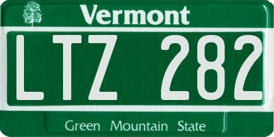 VT license plate LTZ282
