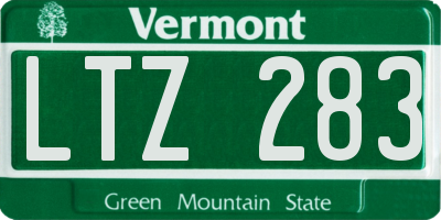 VT license plate LTZ283