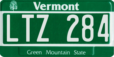 VT license plate LTZ284